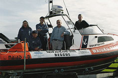 Rescue boat and safe boating program sponsored.